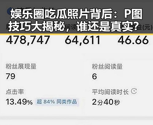 娱乐圈吃瓜照片背后：P图技巧大揭秘，谁还是真实？